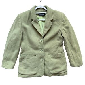 Daniel Hechter Vintage Wool Cashmere Blend Blazer Jacket Size 6P Retro Tailored